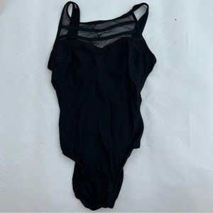 Womens size 10 one piece black Longitude swimsuit bathing‎ suit
